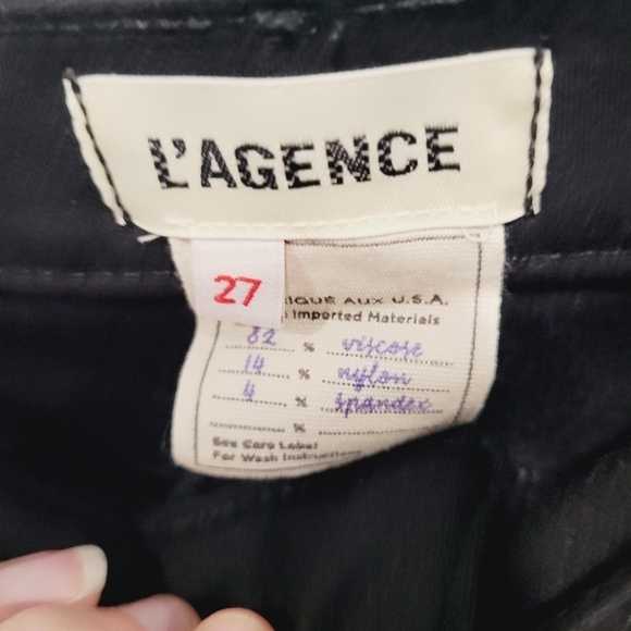 L'AGENCE Alexia High Rise black pant - Picture 6 of 9